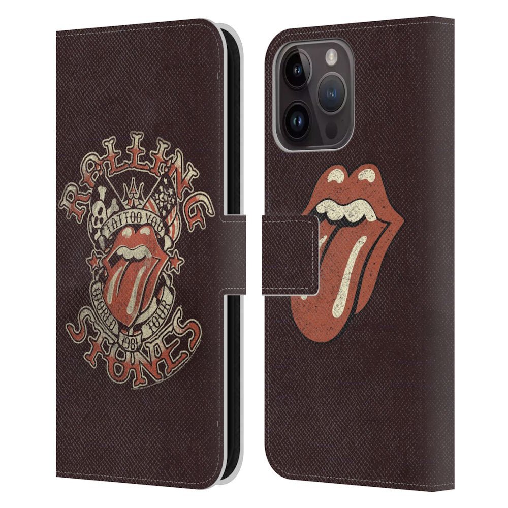 ROLLING STONES ローリングストーンズ (来日 35周年 記念 ) - Tattoo You 1981 レザー手帳型 / Apple iPhoneケース - PGS